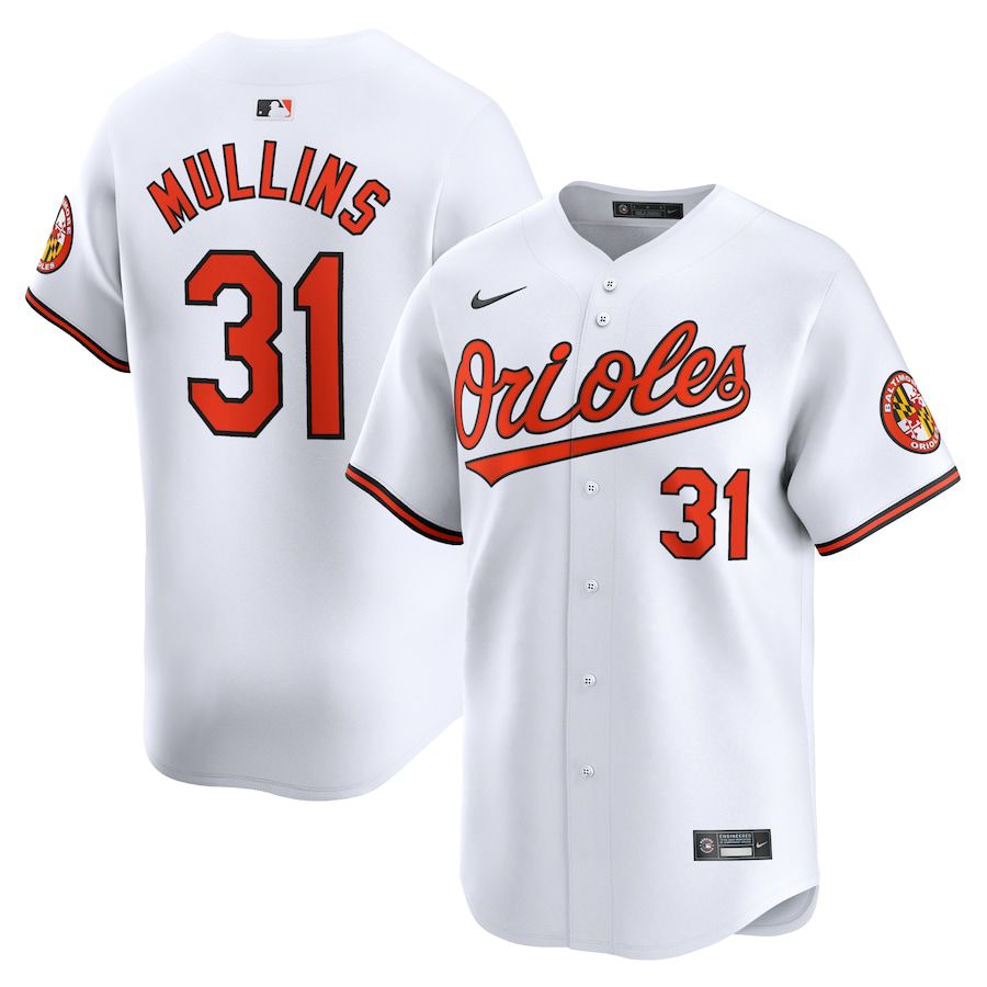 Men Baltimore Orioles #31 Cedric Mullins Nike White Home Limited Player MLB Jersey